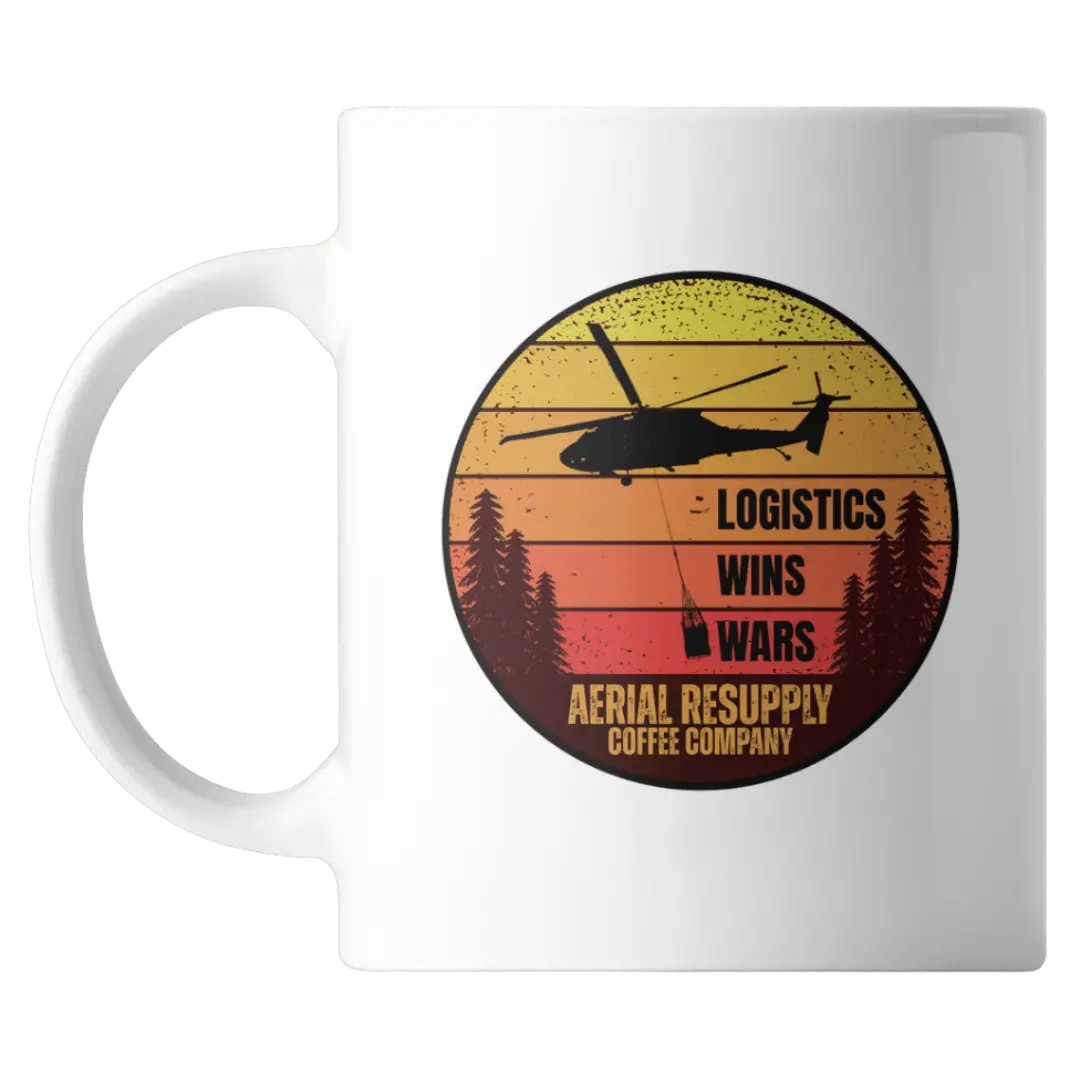 Logistics Wins Wars Sunset Logo 15 Ounce Mug 1
