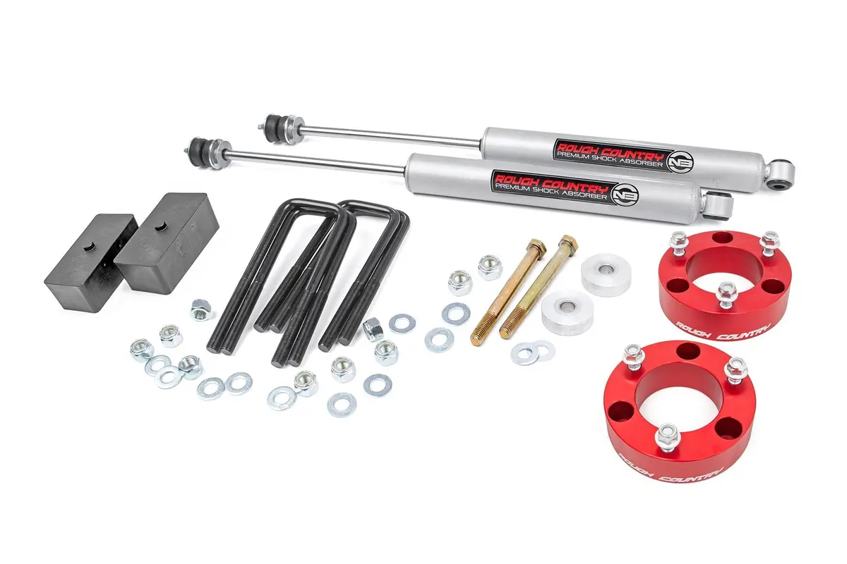 3 Inch Lift Kit | Red Spacer | Toyota Tacoma 2Wd/4Wd | 2005-2022 | Rough Country | 74530Red 1