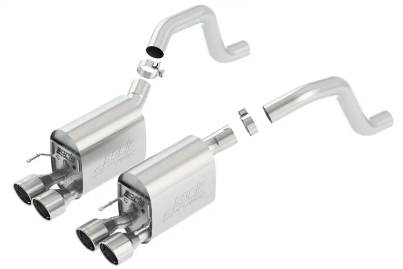 Borla 06-13 Chevy Corvette C6 Zo6/Zr1 Manual Trans S-Type Ii Rear Section Exht Dual Rd Rolled Tips 1