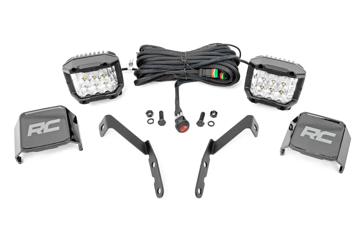 Led Light | Ditch Mount | 3" Osram | Wide | Chevy 1500 & Chevrolet Silverado/Gmc Sierra 2500Hd/3500Hd | 2007-2013 | Rough Country | 71062 1