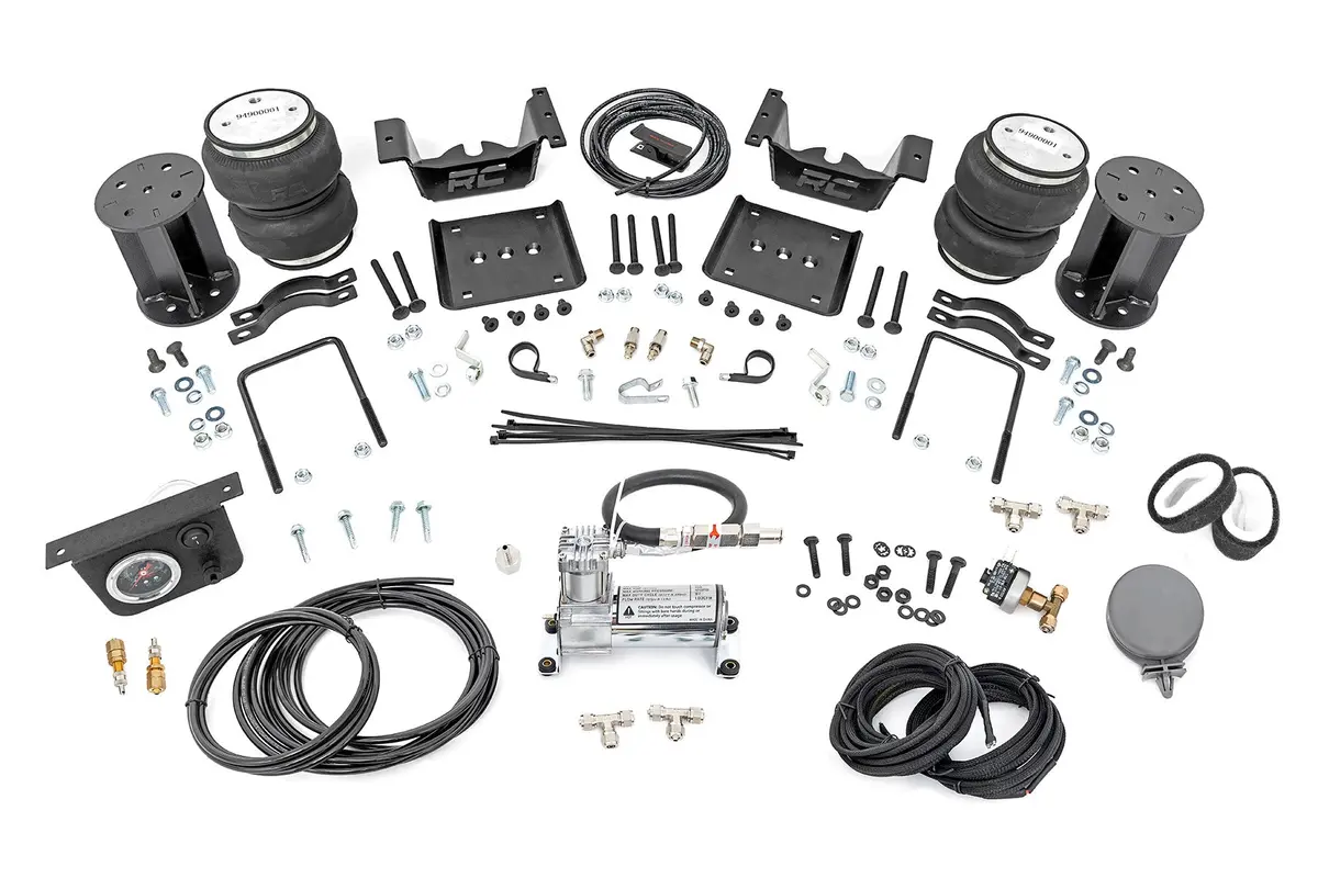 Air Spring Kit W/Compressor | 6-7.5 Inch Lift Kit | Chevrolet Silverado/Gmc Sierra 1500 | 2007-2018 | Rough Country | 100056C 1