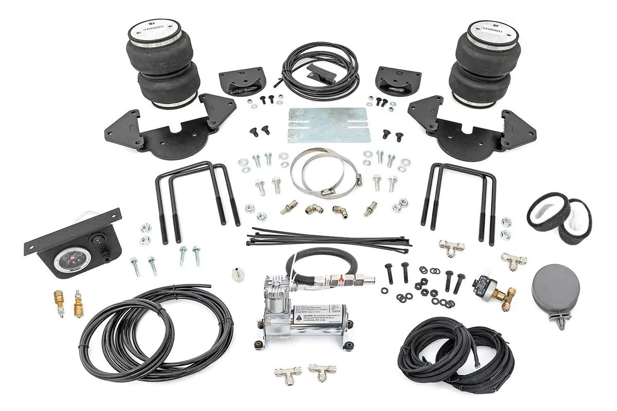 Air Spring Kit W/Compressor | Chevrolet Silverado/Gmc Sierra 1500 | 2019-2022 | Rough Country | 10011C 1