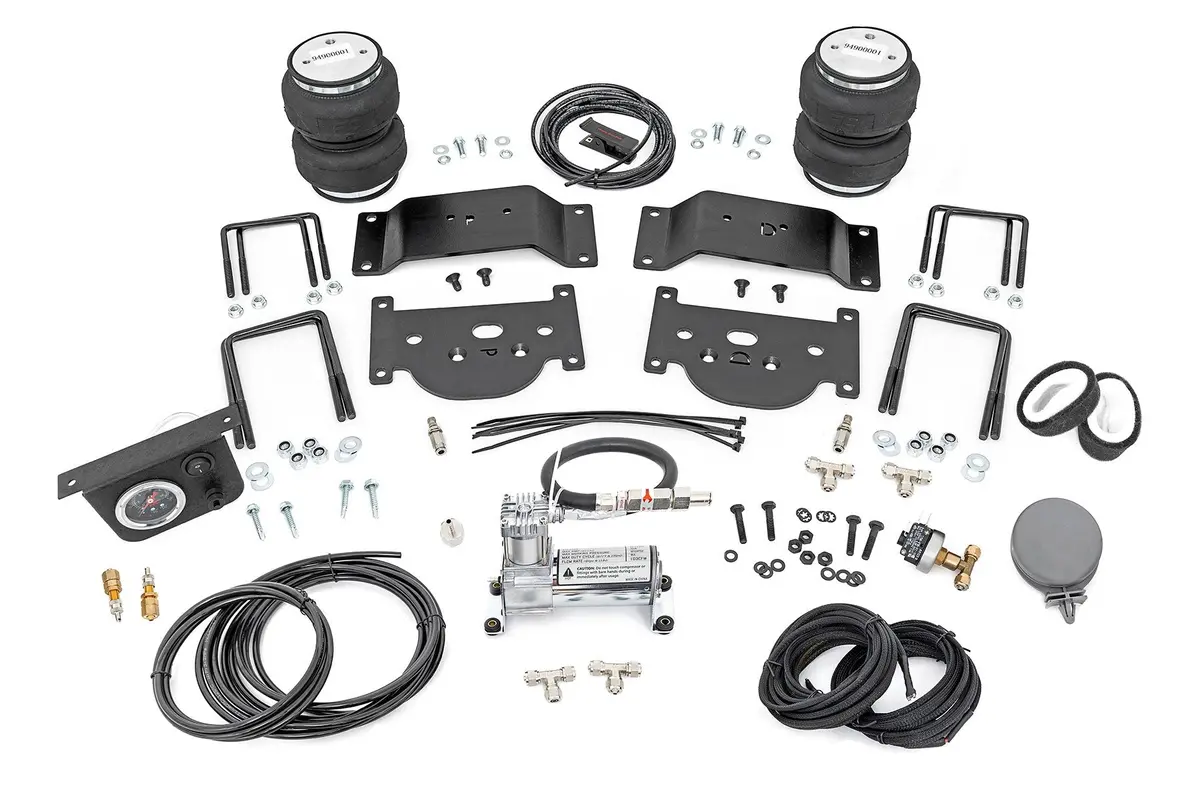 Air Spring Kit W/Compressor | 0-6" Lifts | Toyota Tundra | 2007-2021 | Rough Country | 10024C 1
