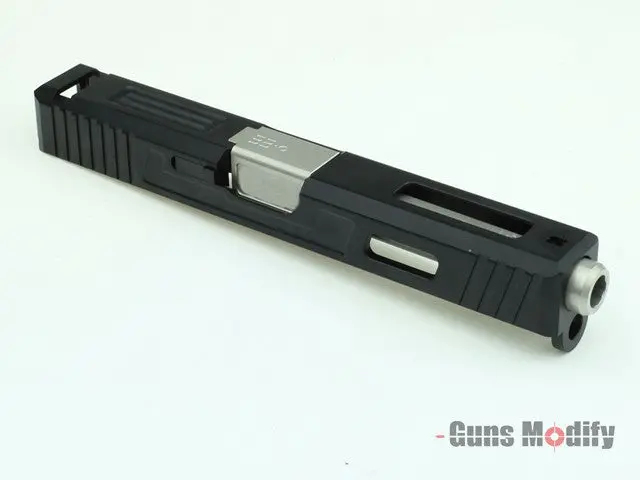 Gunsmodify Sai Cnc Slide/Stainless 4-Flute Barrel For Tm G17 (Silver / Gold) 1
