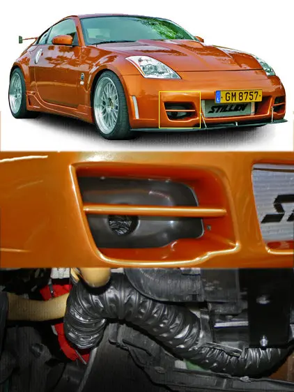 2003-2009 Nissan 350Z [Z33] / 2003-2007 Infiniti G35 Coupe - Stillen Brake Ducts [Series 2 Fascia] - 1035020 1