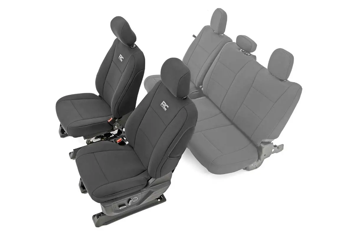 Seat Covers | Front Bucket Seats | Ford F-150 /Super Duty | 2015-2022 | Rough Country | 91016 1