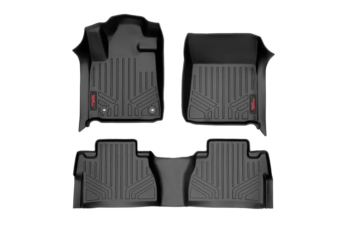 Floor Mats | Fr & Rr | Crewmax | Toyota Tundra 2Wd/4Wd | 2014-2021 | Rough Country | M-71770 1