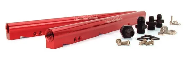 Ls3/Ls7/L76/L99 Billet Fuel Rail Kit For Lsxr™ Intake (Red Anodized) 1