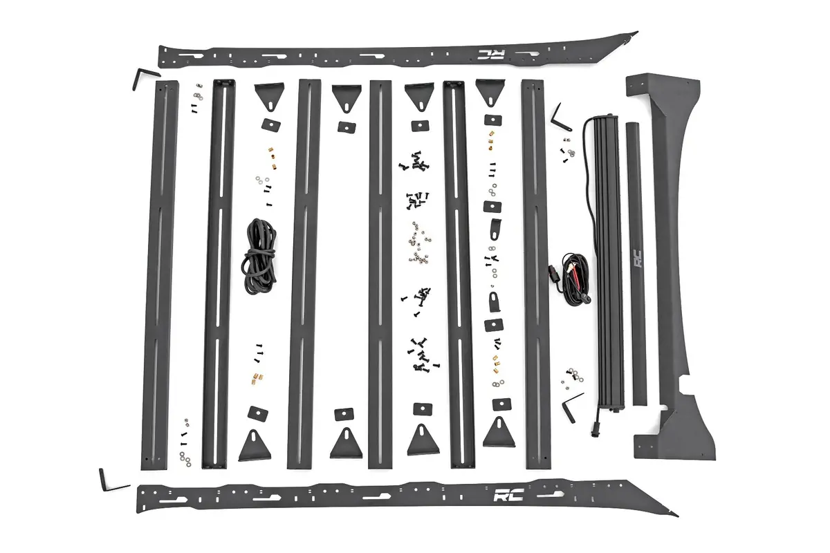Roof Rack | Fr 40 Inch Single Row Blk Led | Ford F-150 | 2015-2018 | Rough Country | 51021 1