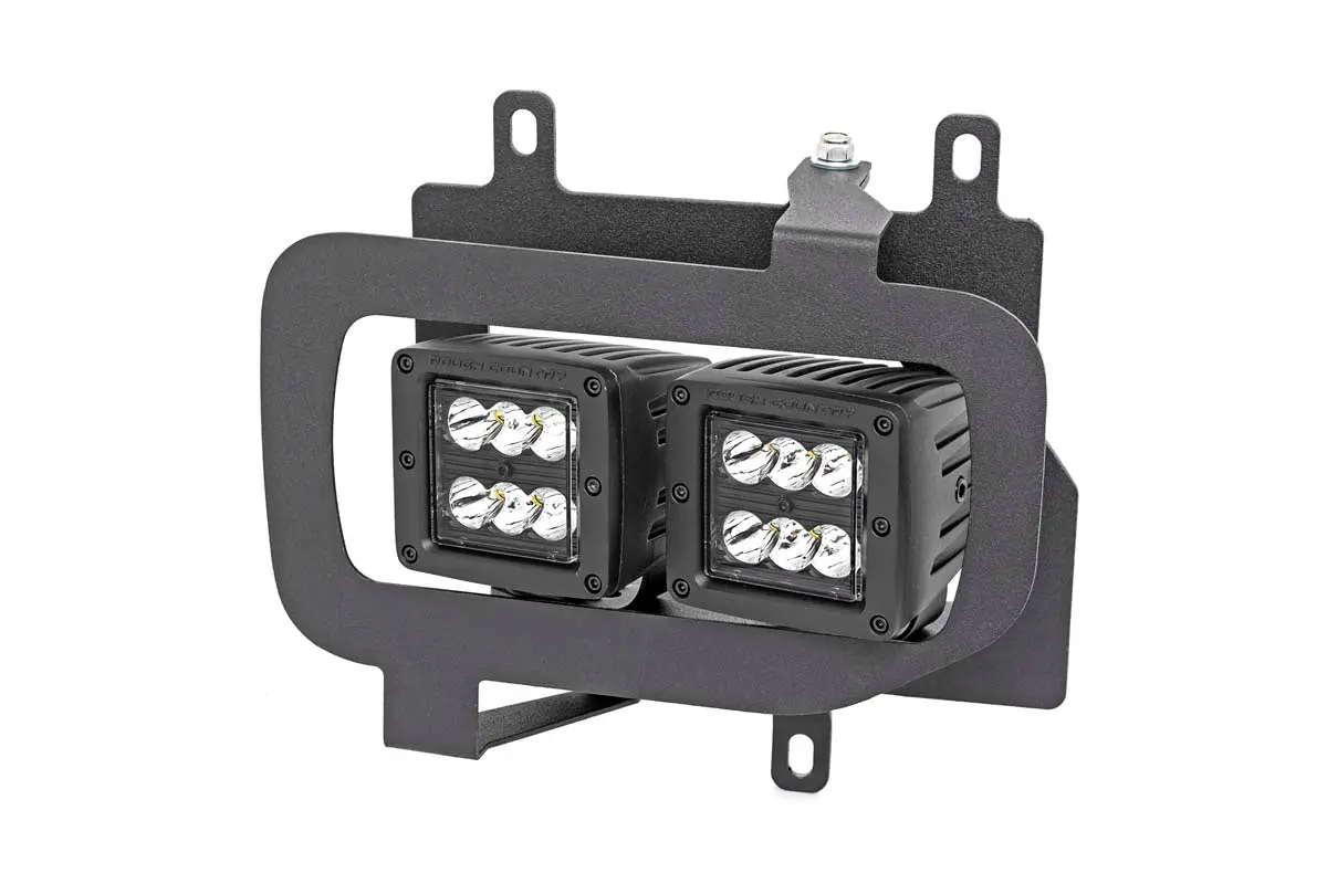 Led Light | Fog Mount | Dual 2" Black Pairs | Spot | Ford F-150 | 2015-2017 | Rough Country | 70832 2