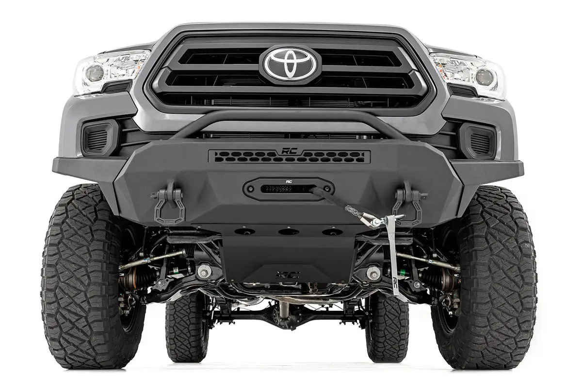 Front Bumper | High Clearance | 12000-Lb Pro Series Winch | Synthetic Rope Toyota Tacoma 4Wd | 2016-2022 | Rough Country | 10717 2
