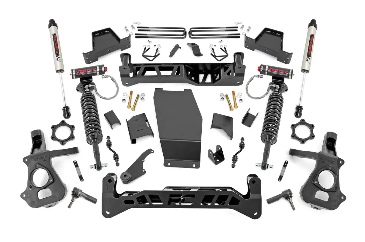 7 Inch Lift Kit | Alum/Stamp Steel | Vertex/V2 | Chevrolet Silverado/Gmc Sierra 1500 | 2014-2018 | Rough Country | 17457 1