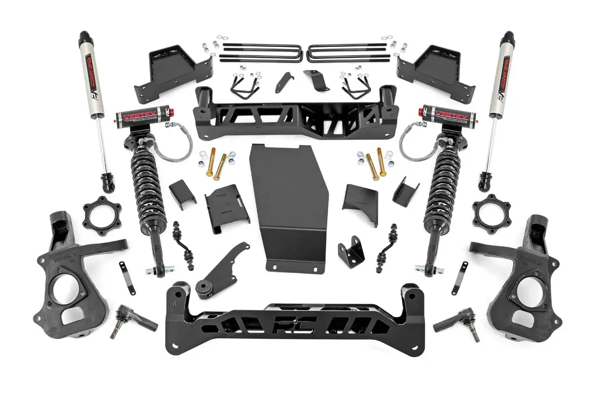 7 Inch Lift Kit | Cast Steel | Vertex/V2 | Chevrolet Silverado/Gmc Sierra 1500 4Wd | 2014-2018 | Rough Country | 22857 1