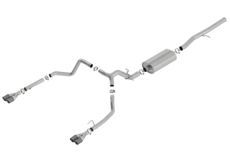 Borla 19 Chevrolet Silverado/Gmc Sierra 1500 6.2L Ss Touring Catback Exhaust - Carbon Fiber Tips 1