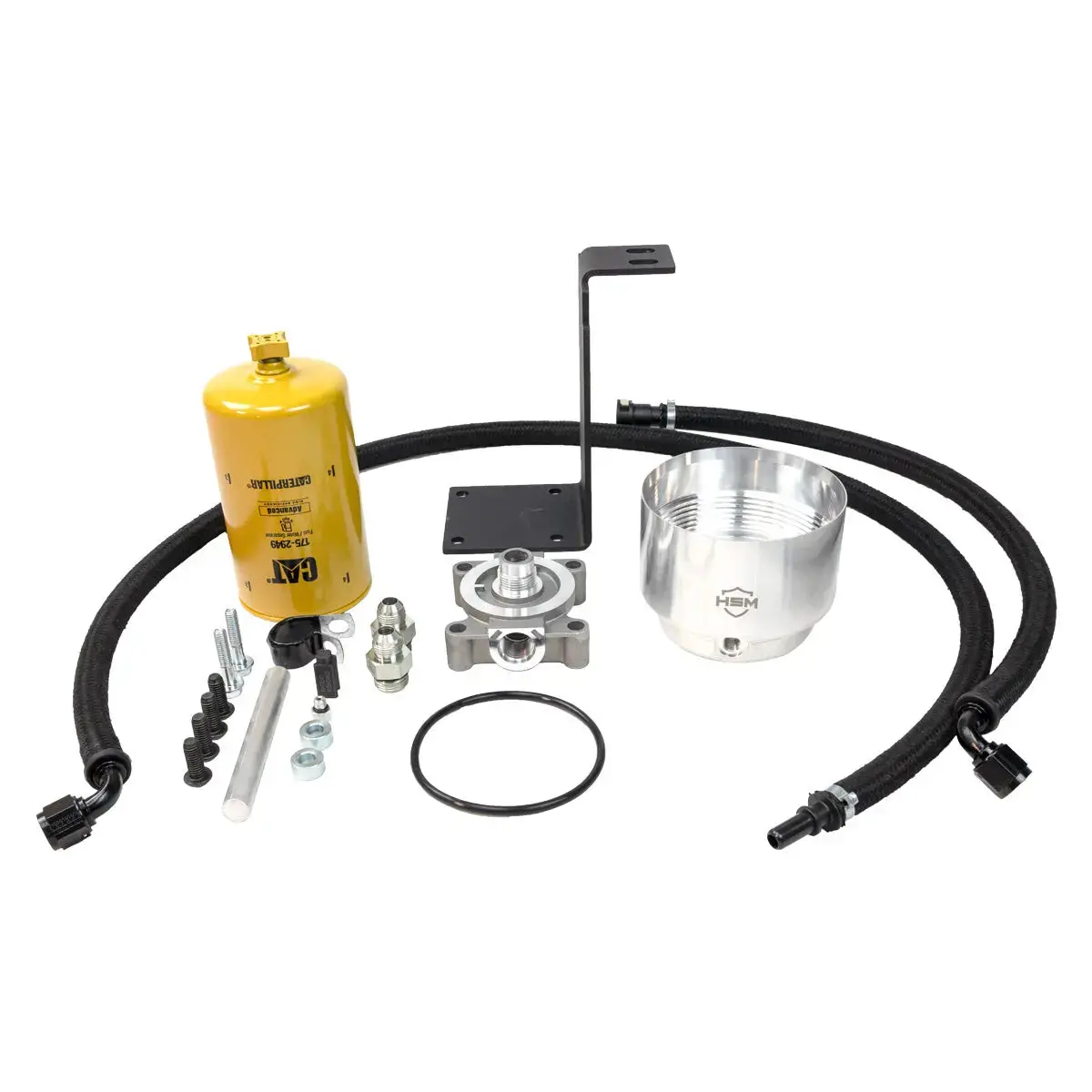 H&S Motorsports 2011-2016 Ford 6.7L Power Stroke Lower Fuel Filter Upgrade Kit 1