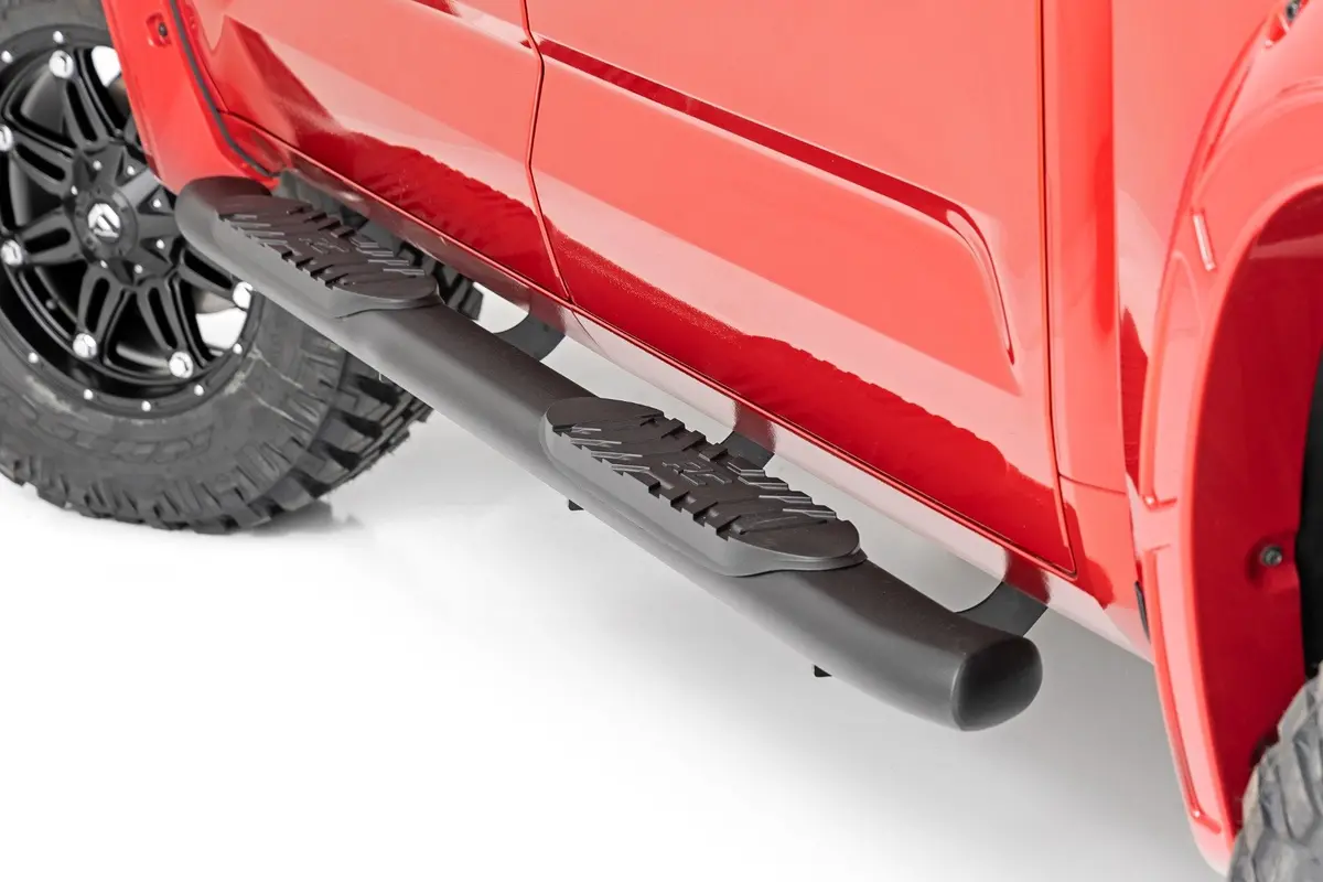 Oval Nerf Steps | Crew Cab | Black | Toyota Tundra 2Wd/4Wd -2022 | 2022-2022 | Rough Country | 21014 1