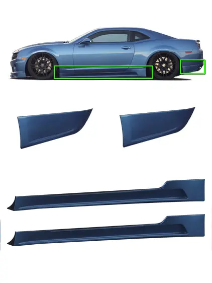 2010-2013 Chevy Camaro Side Skirt Kit W/Rear Corners - Kb51025 1