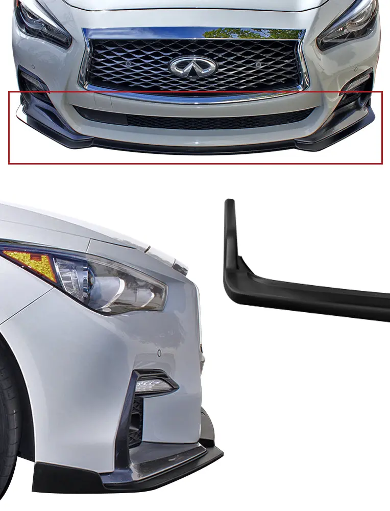 2018-2021 Infiniti Q50 - Stillen Front Splitter - Sport - [Matte Black] - Kb11240 1
