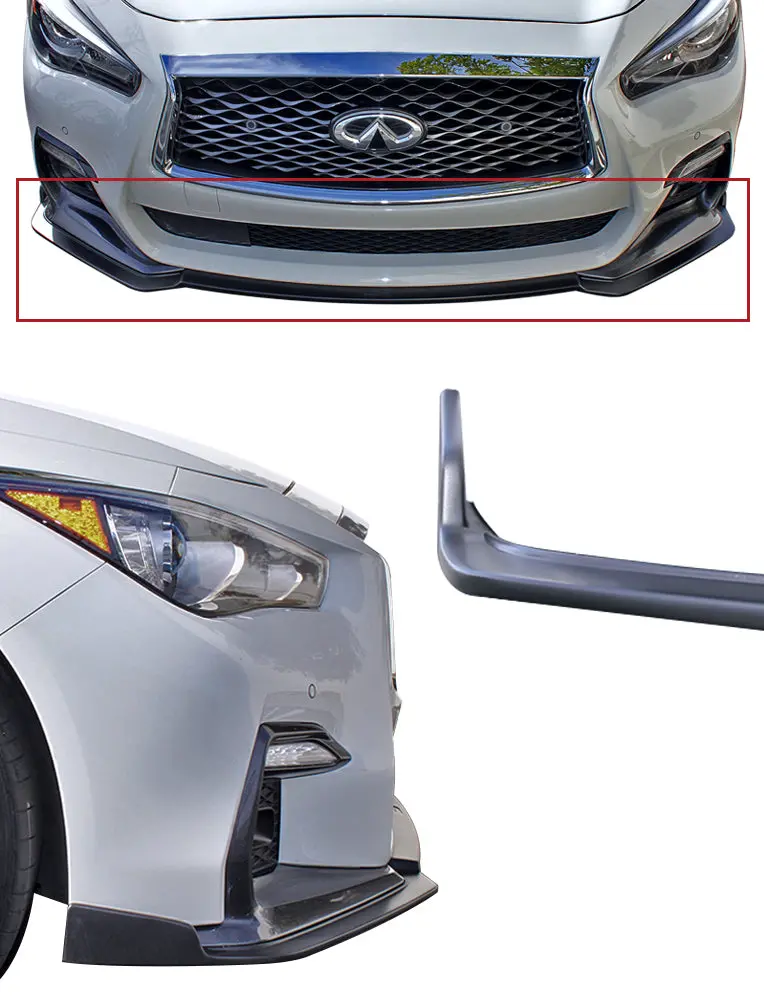 2018-2021 Infiniti Q50 - Stillen Front Splitter - Sport - [Unpainted] - Kb11240uf 1