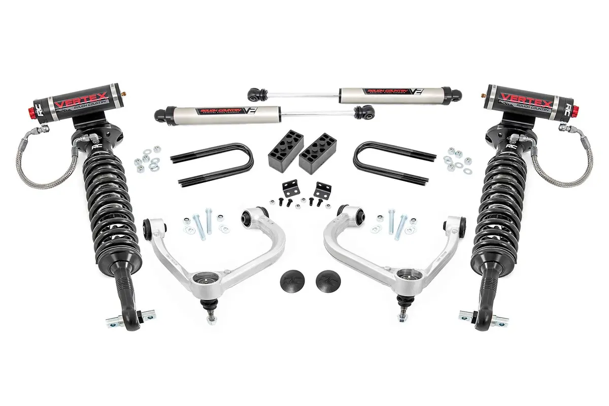 3 Inch Lift Kit | Fabbed Uca | Vertex/V2 | Ford F-150 4Wd | 2021-2022 | Rough Country | 41457 1