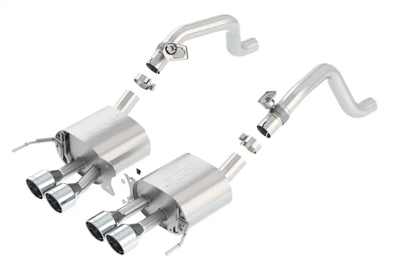 Borla 2014 Chevy Corvette C7 W/ Afm W/O Npp S Type Rear Section Exhaust Quad Rd Rl Ic Tips 1