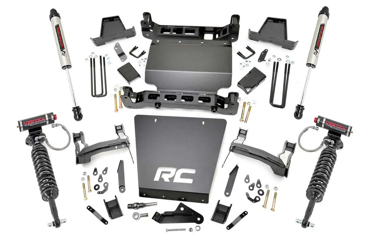 7 Inch Lift Kit | Bracket | Vertex/V2 Shks | Chevrolet Silverado/Gmc Sierra 1500 | 2014-2016 | Rough Country | 29857 1