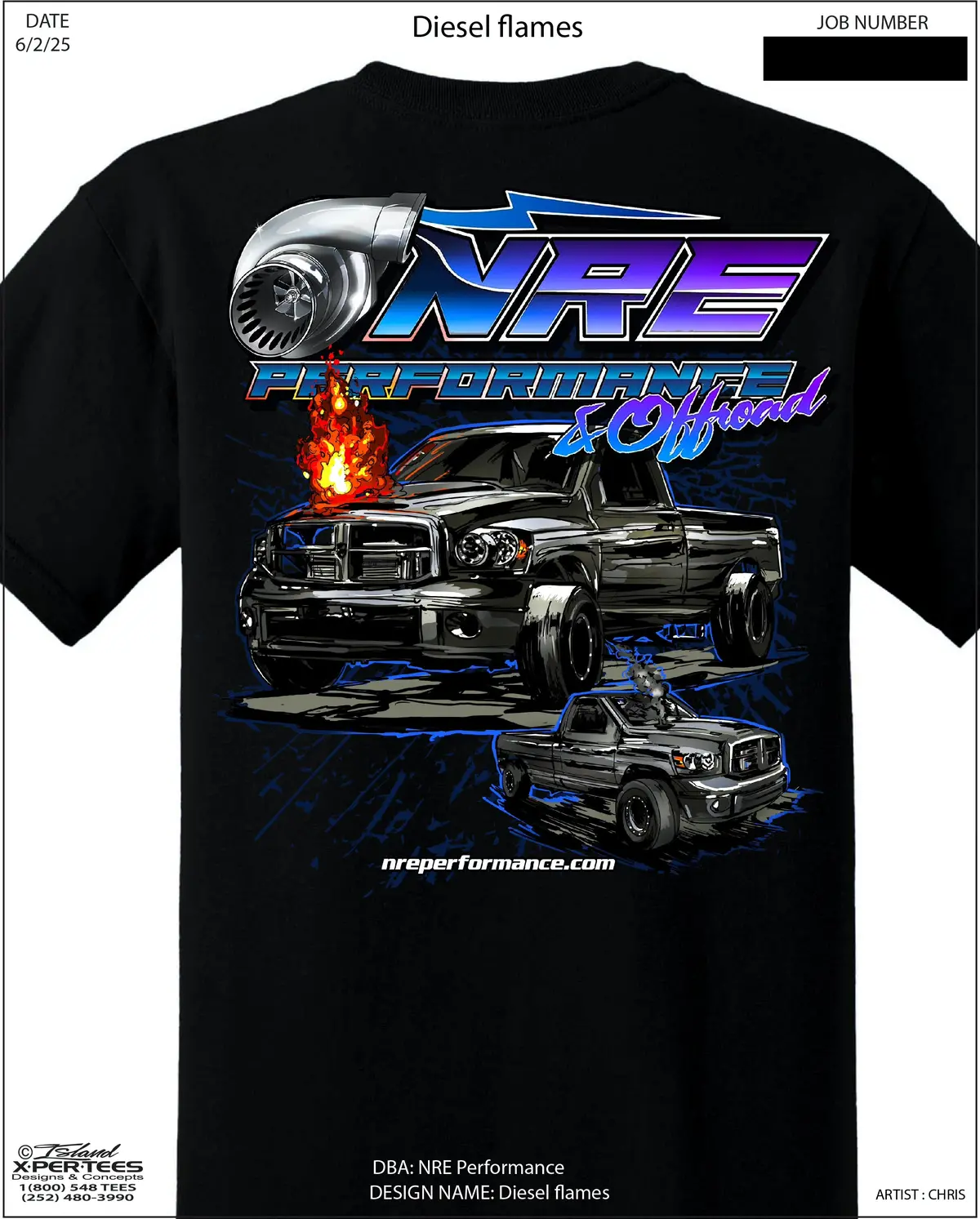 Nre Performance "Flame" Drag Truck Shirt Or Hoodie 1