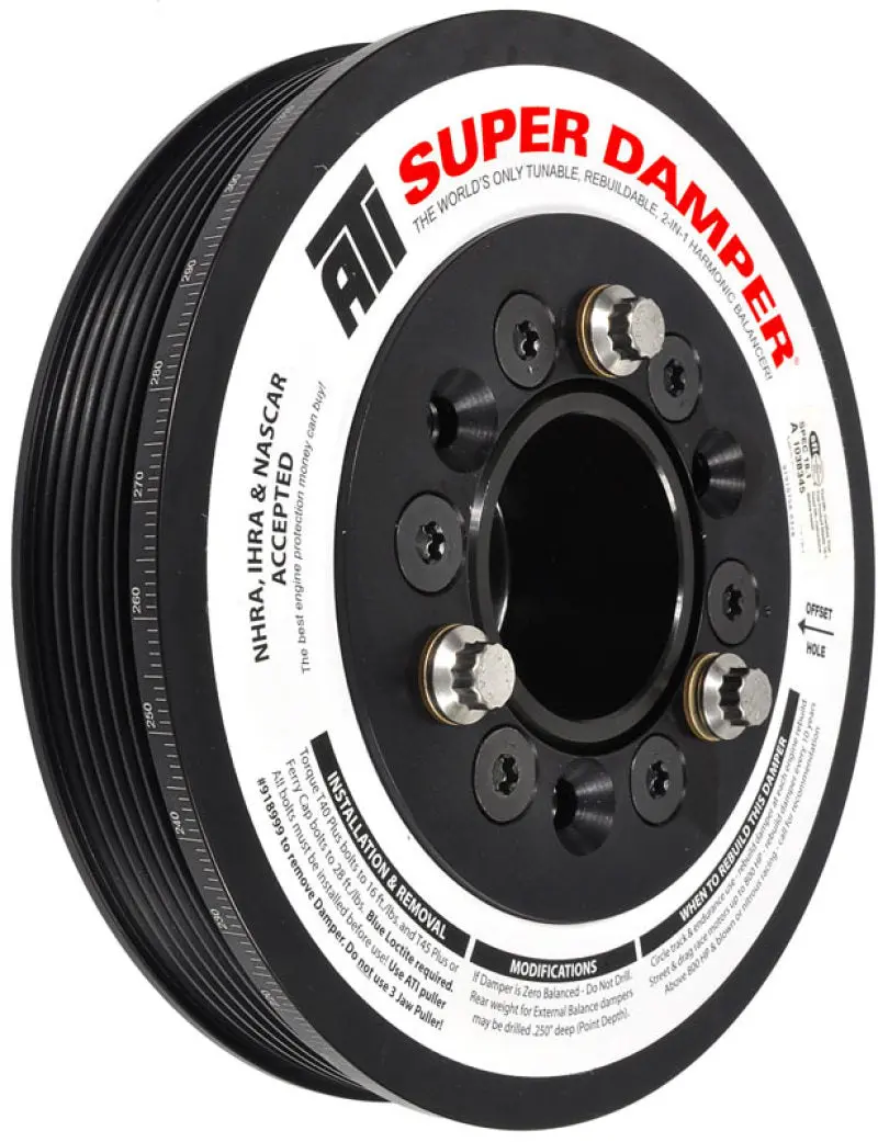 Ati Damper - 7.48In - Alum Lw - 6/4 Grv - Lsa - 09-15 Cadillac Cts-V (Excl Sc Pulley) 1
