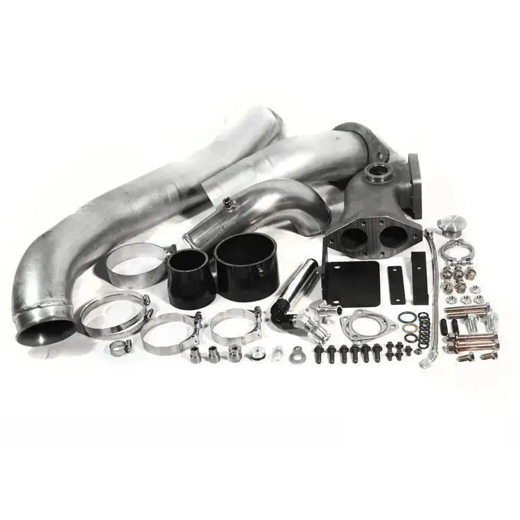 H&S Motorsports 2008-2010 Ford 6.4L Single Turbo Kit W/O Turbo (Divided) 1