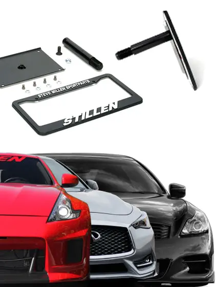 Infiniti G37, Q40, Q60 / Nissan 370Z [Z34] (Excludes Nismo) - Stillen Front License Plate Relocator - 105465 1