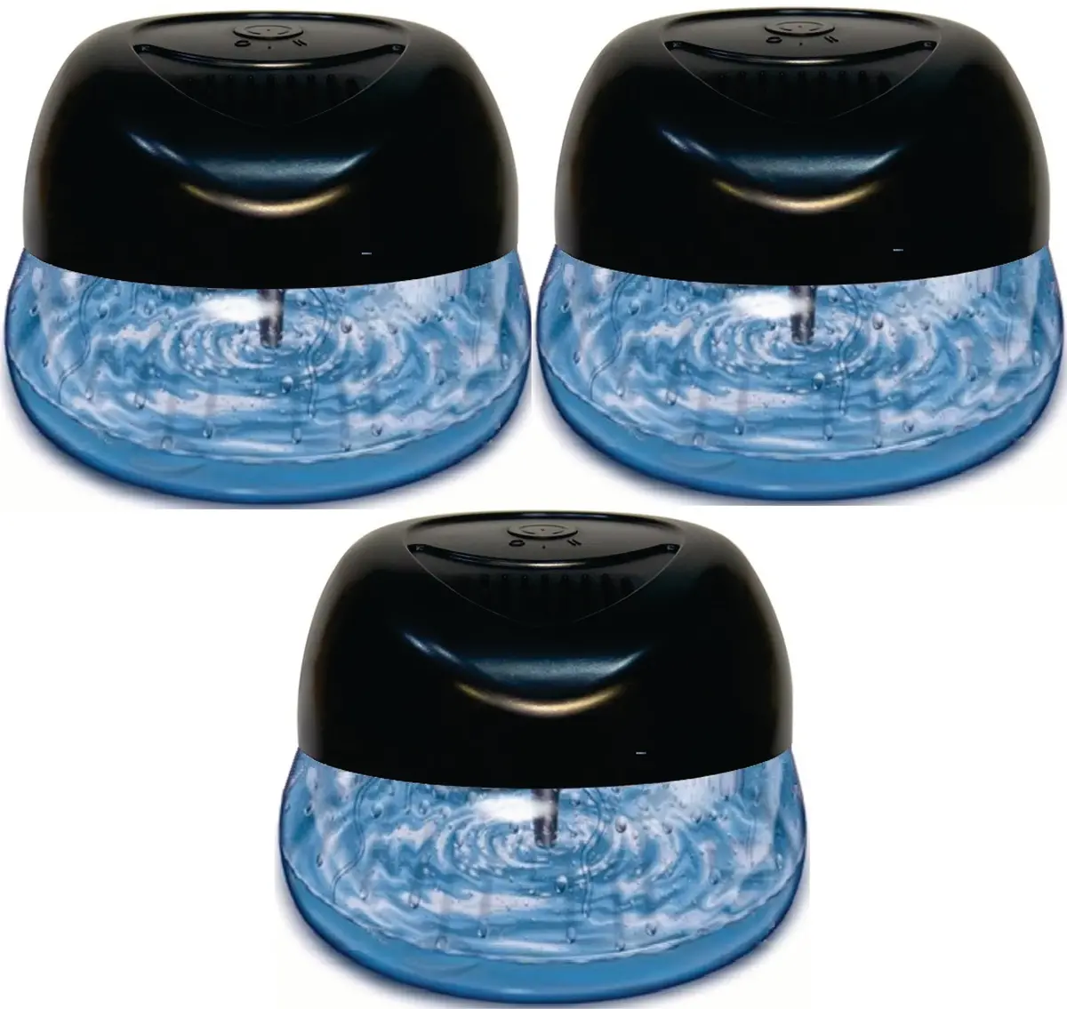 Bluonics 3-Pack Fresh Aire Water Based Revitalizer. Black Color With 7 Led Color Changing Lights White Noise Machine Use Essential Oils And Fragrances With 4 Fragrance Bottles 1