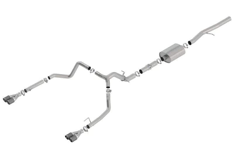 Borla 19 Chevrolet Silverado/Gmc Sierra 1500 6.2L Ss Atak Catback Exhaust - Carbon Fiber Tips 1