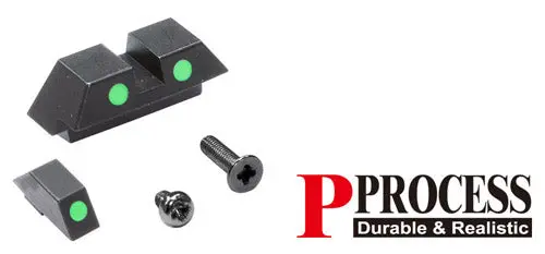 Guarder Glock 18 Steel Night Sight Set Green 1