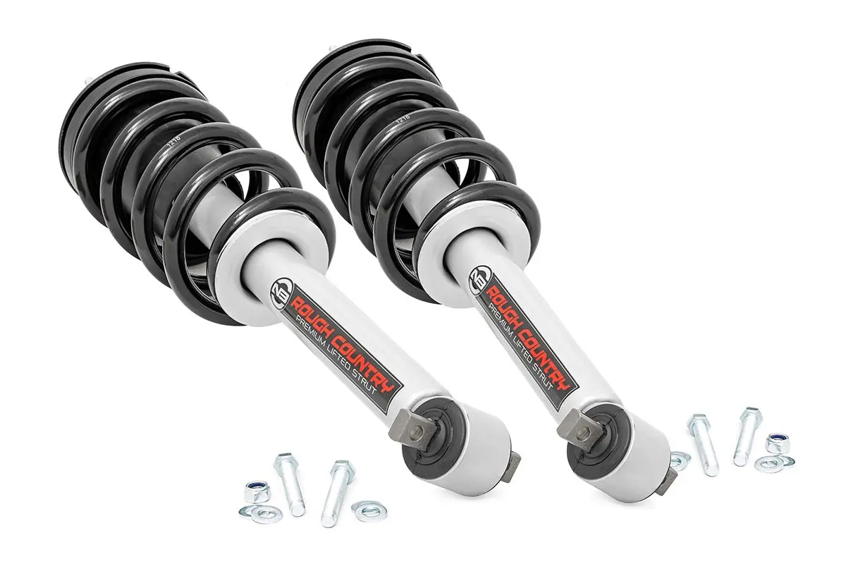 Loaded Strut Pair | 5 Inch | Chevrolet Silverado/Gmc Sierra 1500 | 2014-2018 | Rough Country | 501034 1