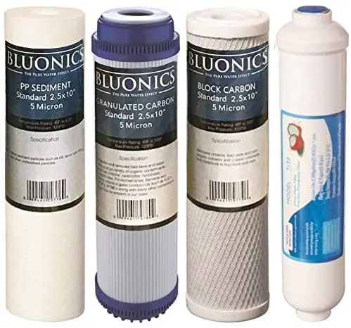 Reverse Osmosis Replacement Water Filters 4 Pc Ro Cartridges Sediment, Gac, Cto 1