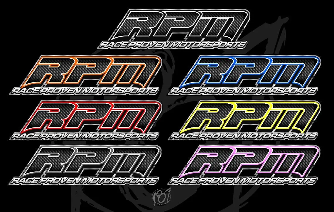 Rpm Carbon Fiber Style Stickers 1