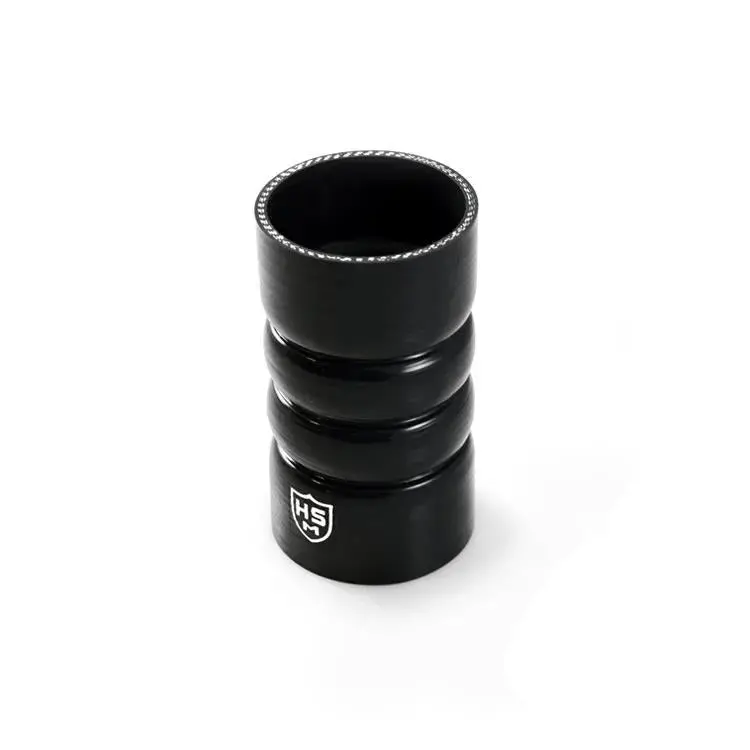 H&S Motorsports 3" Straight Ribbed Silicone Coupler (Black 5-Ply) 1