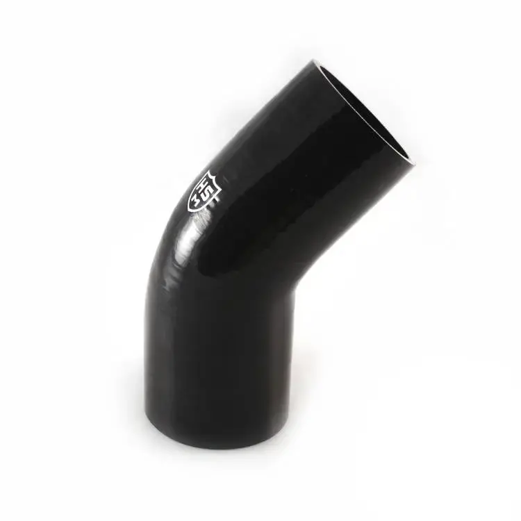 H&S Motorsports 3”X 2.75” Silicone 45° Elbow Hose (Black 5 Ply) 1