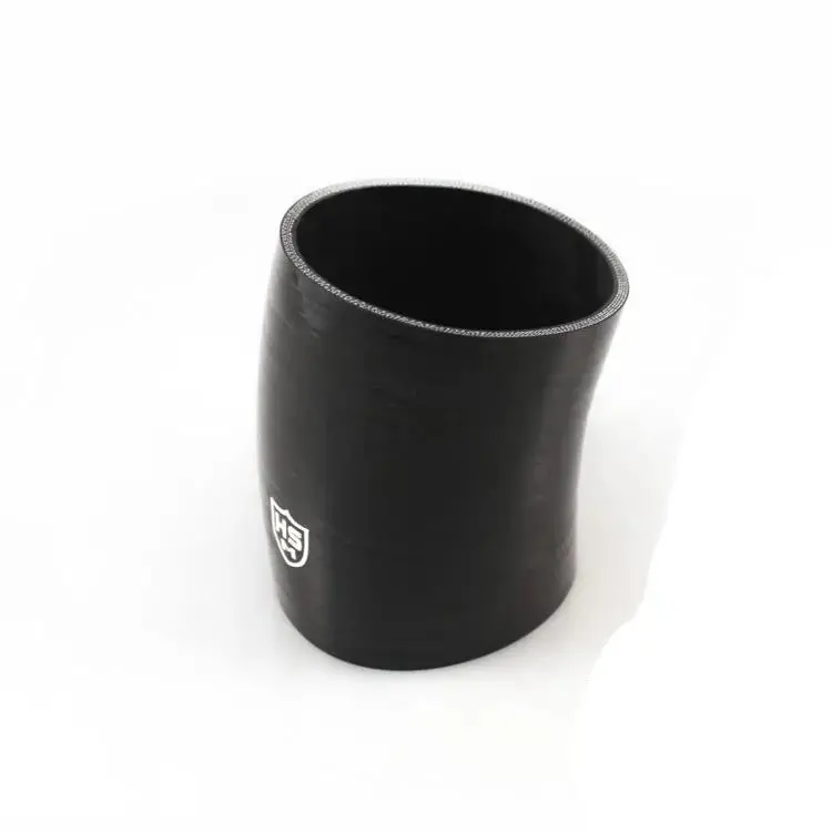 H&S Motorsports 4”X 4” Silicone 20° Elbow Hose (Black 5 Ply) 1