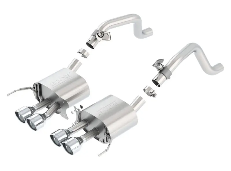 Borla 14-15 Chevy Corvette C7 W/ Afm W/O Npp S Type Rear Section Exhaust Quad Rd Rl Tips 1