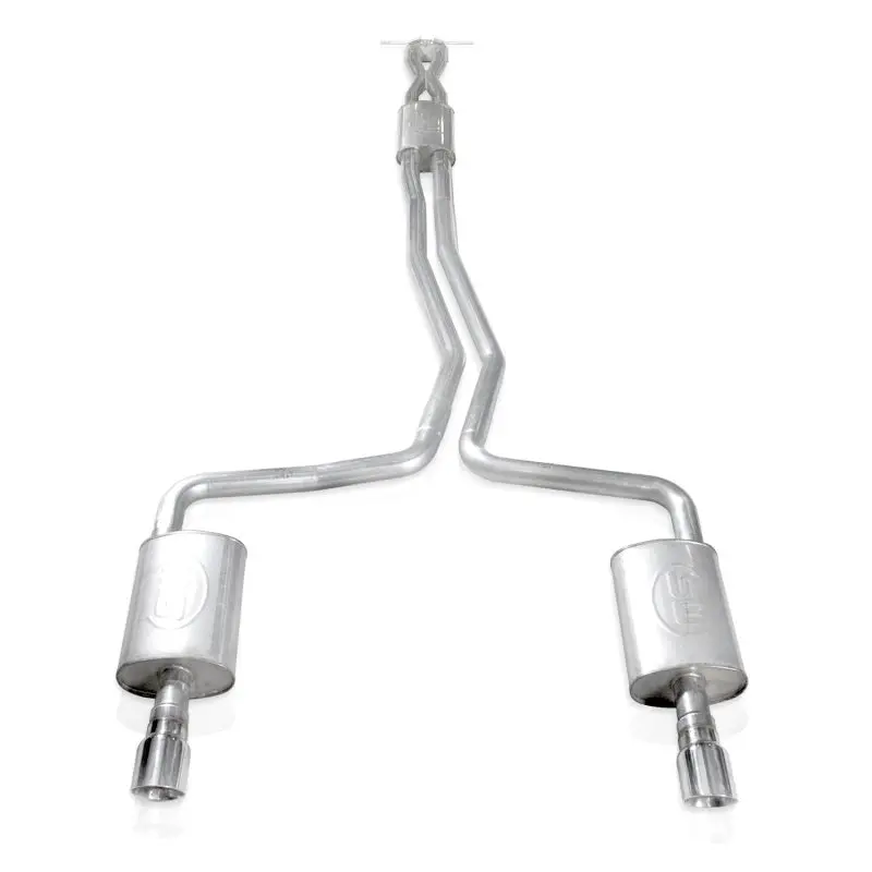 Stainless Works 2010-18 Ford Taurus Sho V6 2-1/2In Catback Chambered Mufflers X-Pipe 1