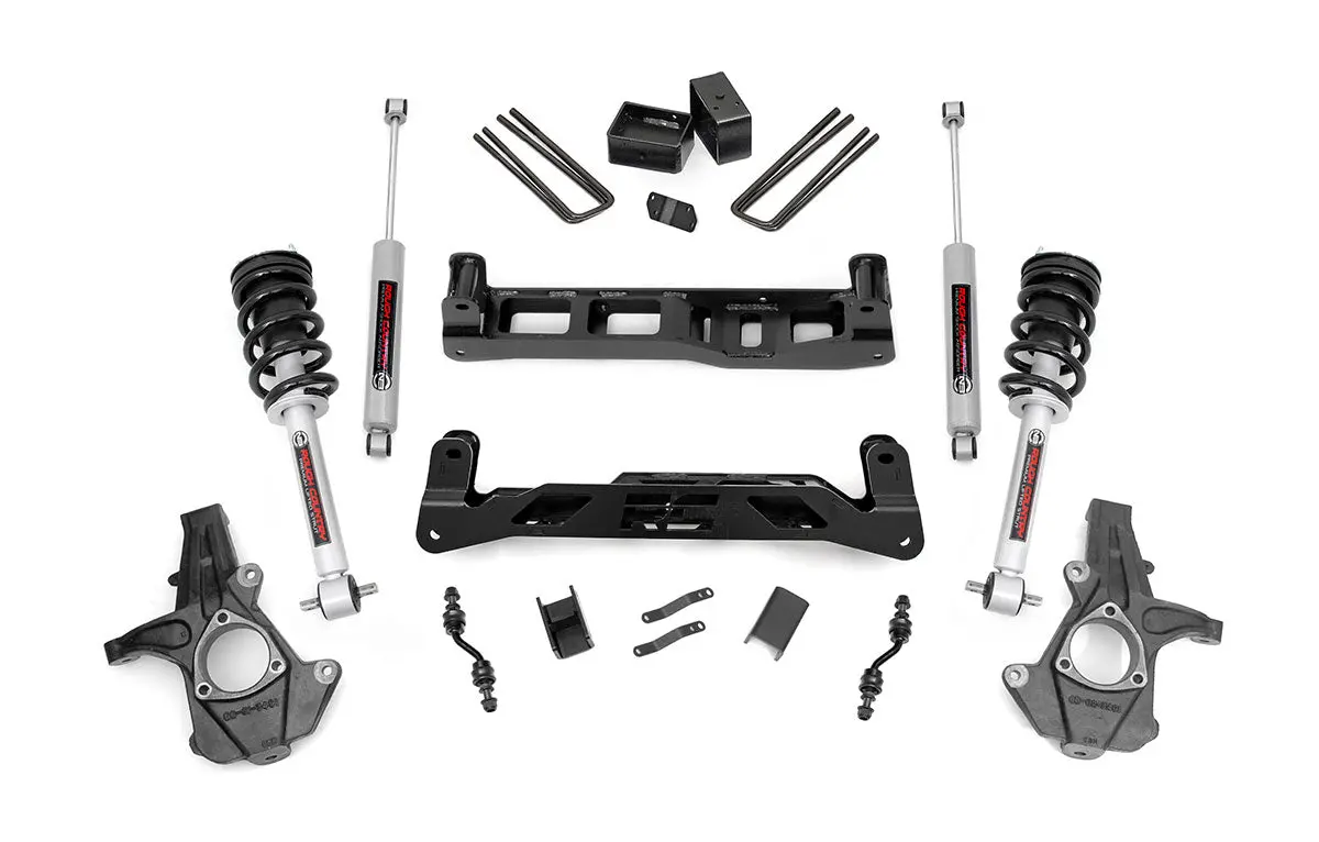 5" Lift Kit | Alu/Stamp Steel | N3 Struts | Chevrolet Silverado/Gmc Sierra 1500 | 2014-2018 | Rough Country | 24834 1