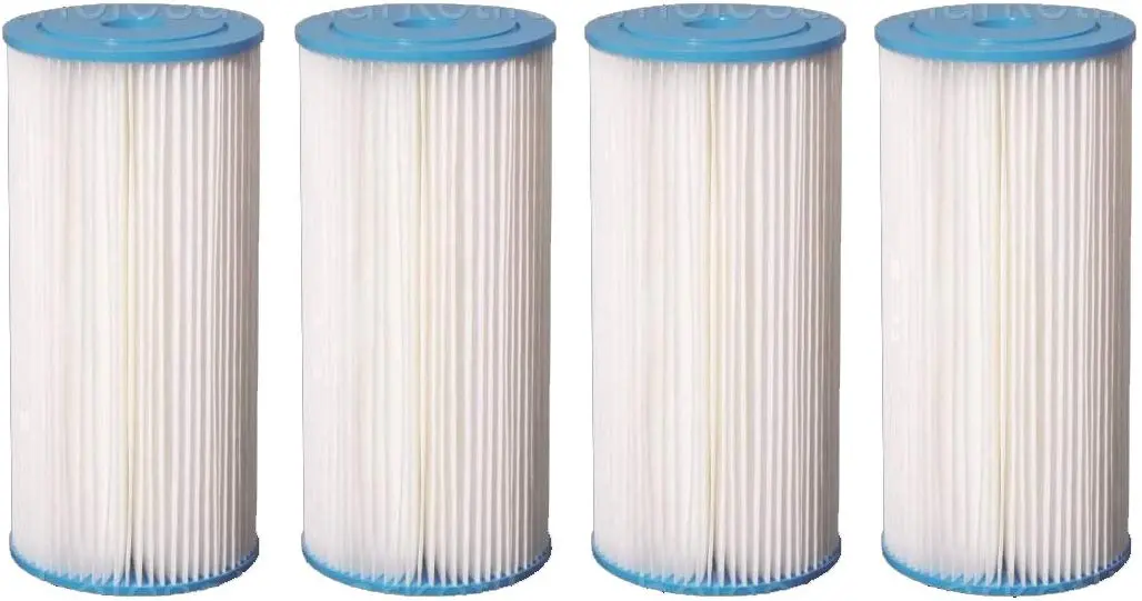 Bluonics Big Blue Pleated Sediment Water Filters 4 Washable 4.5 X 10 Cartridges -5 Micron 1
