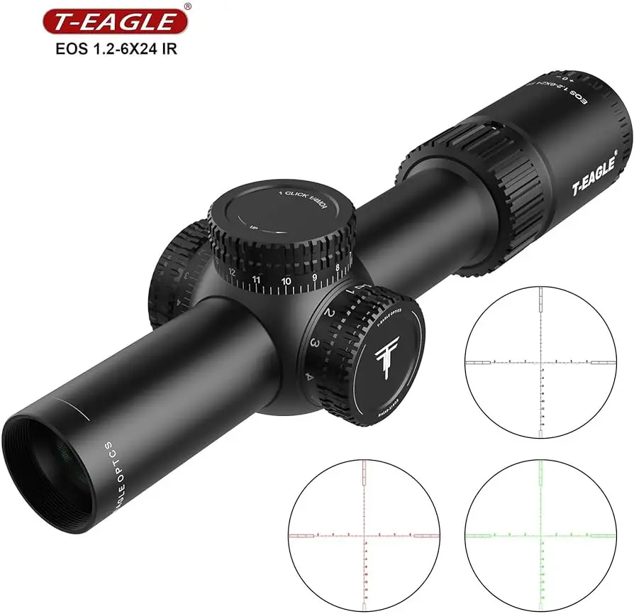 T-Eagle Eos 1.2-6X24 Ir Illuminated Short Dot Sight (Red / Green) 1