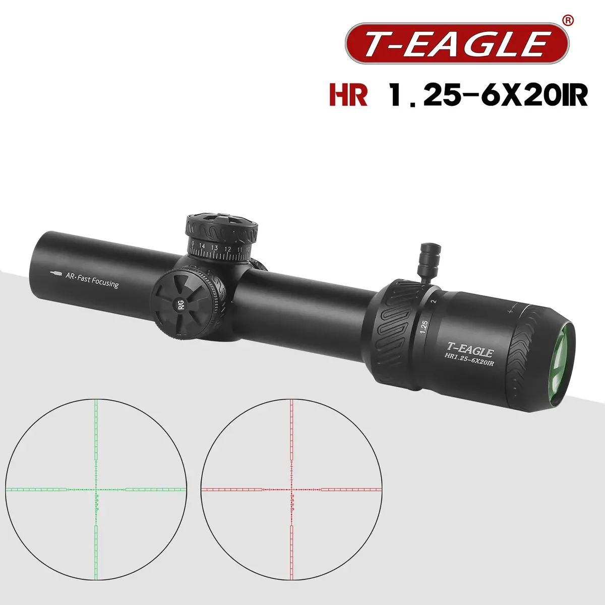 T-Eagle Hr 1.25-6X20ir Illuminated Short Dot Sight 1
