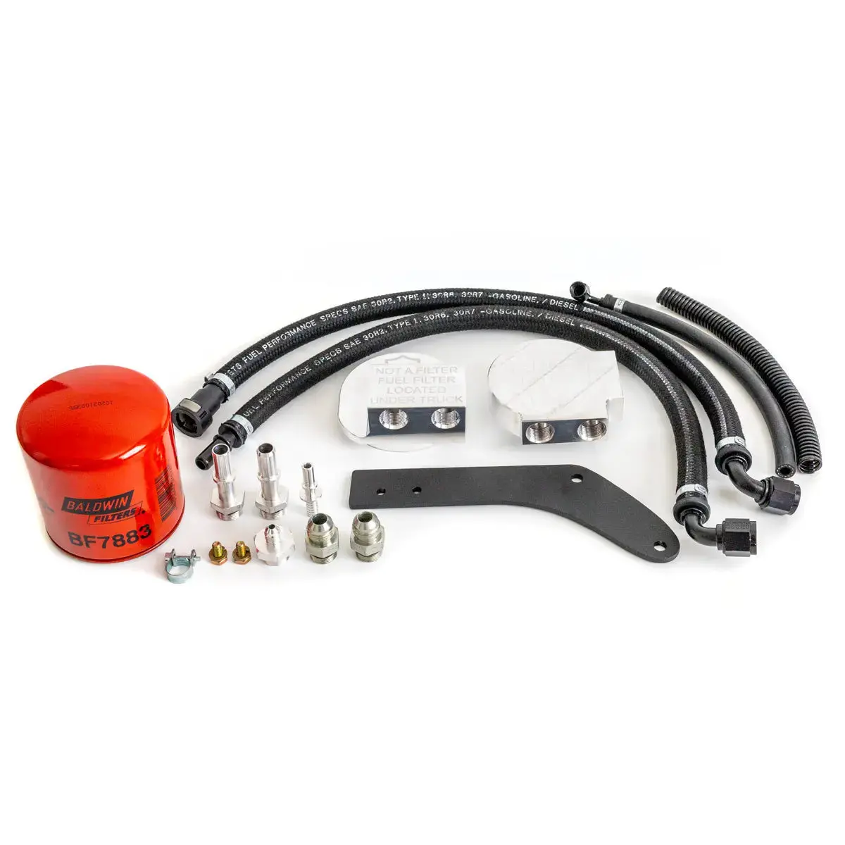 H&S Motorsports 2011-2016 Ford 6.7L Power Stroke Upper Fuel Filter Relocation Kit By 1