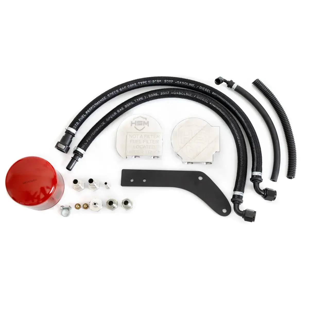 H&S Motorsports 2017-2024 Ford 6.7L Power Stroke Upper Fuel Filter Relocation Kit By 1