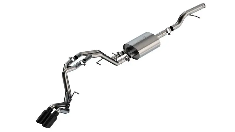 Borla 21-22 Chevrolet Tahoe 5.3L V8 At 2/4Wd Touring Cat-Back Exhaust (Black Chrome) 1