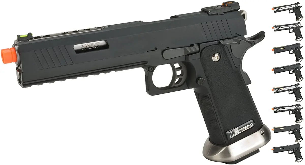 We-Tech Hi-Capa 6" I-Rex Dinosaur Gbb Pistol (Black / Silver) 1