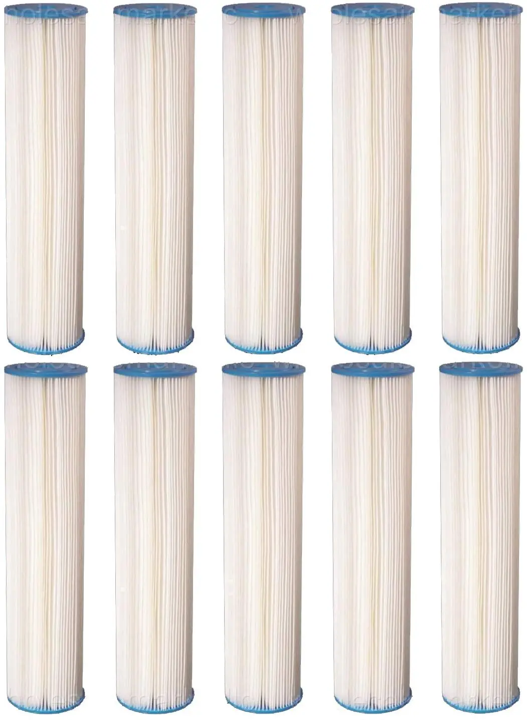 Big Blue Pleated Sediment Water Filters 10 Washable 4.5 X 20" Cartridges 5 Micron 1